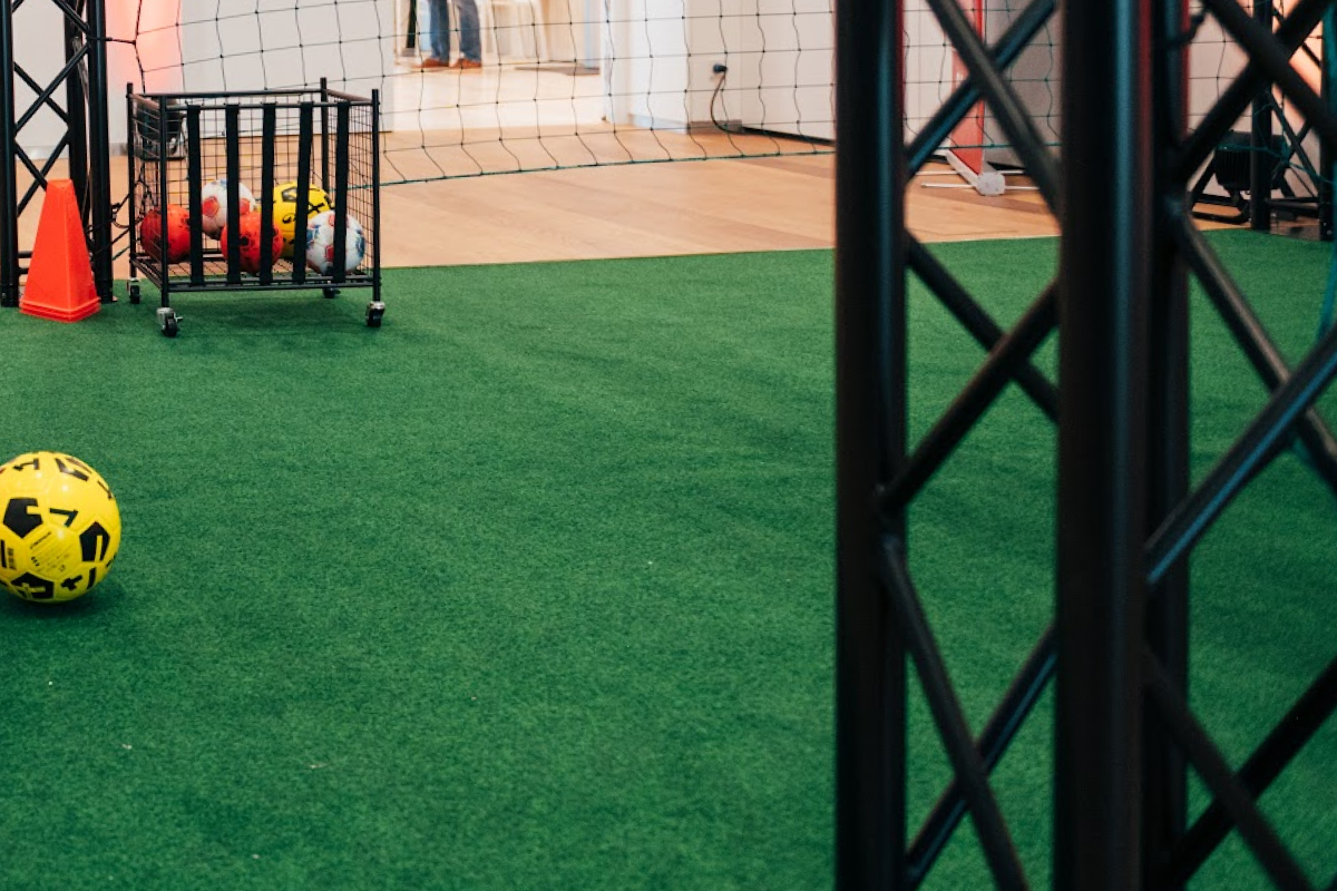 Quiztorwand im Event-Einsatz mit Zielscheibe und Spielfläche