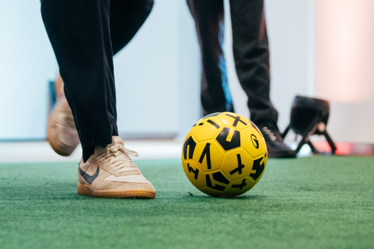 Detailansicht Quiztorwand: Oberfläche und Torwand-Elemente